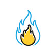 © WEBTECHOPS - Color illustration icon for flame