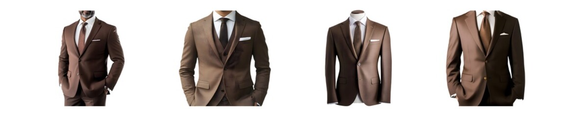 Poster - Multiple formal suits displayed in a row. isolated on transparent background