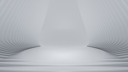 Poster - Abstract Futuristic empty floor and room Sci-Fi Corridor With light for showcase,room,interior,display products.Modern Future cement floor and wall background technology interior concept.3d render