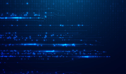 Poster - Abstract big data code representation. Modern high-tech data background. Graphic concept for your design