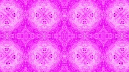 Poster - Intricate abstract pattern in vibrant magenta hues reflecting organic forms and symmetrical designs for backgrounds and digital art purposes