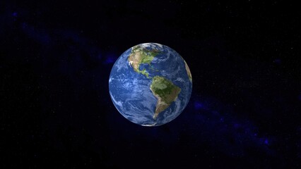 Poster - A stunning 3d rendered depiction of planet earth showcasing the vibrant colors of the continents against a starry backdrop