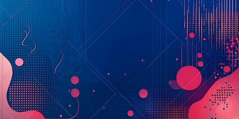 Poster - Abstract background illustration with geometric shapes and a modern color palette featuring a futuristic design great for a creative presentation.