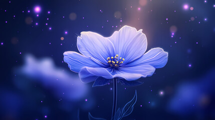 celestial flower bloom. [inverted nature] | nebula grove | cosmic flower. illustration