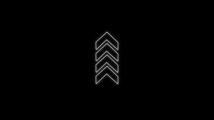 Poster - Ascending arrow design on black background representing progress and direction upward for business technology and modern concepts