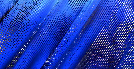 Aufkleber - Abstract blue gradient background with geometric dot and line patterns suitable for digital design and modern graphic elements