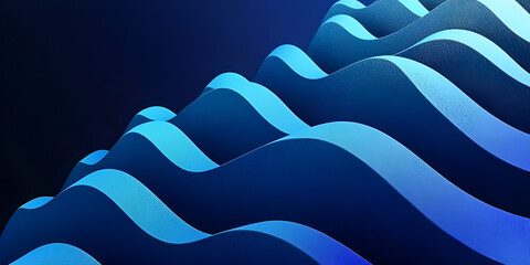 Aufkleber - Abstract blue wave design a modern graphic with dynamic curving lines and shades of color