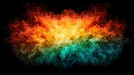 Aufkleber - Vibrant Colorful Smoke Explosion Background with Orange Red Yellow Green Blue Hues