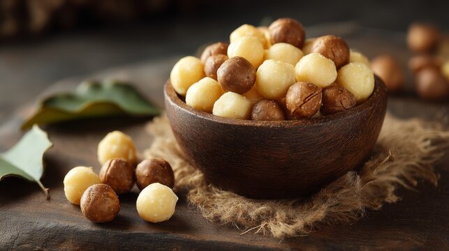 Raw organic macadamia nuts