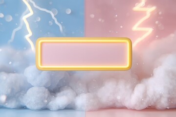 Poster - Electric storms unleash energy digital art vibrant colors abstract environment dynamic viewpoint