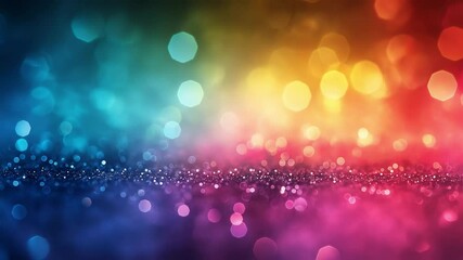 Poster - Colorful light display creates a mesmerizing bokeh effect at an evening event in a vibrant setting