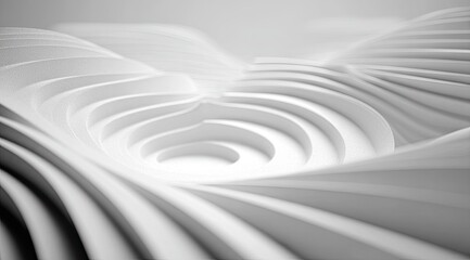 Poster - Abstract white 3D organic forms
