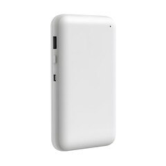 Poster - Compact power bank with matte surface and slim shape, displayed on white background to focus on stylish and useful tech gadget for keeping phones and other devices powered on the go