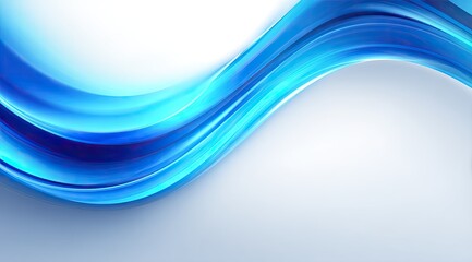 Poster - Abstract Blue Waves Background