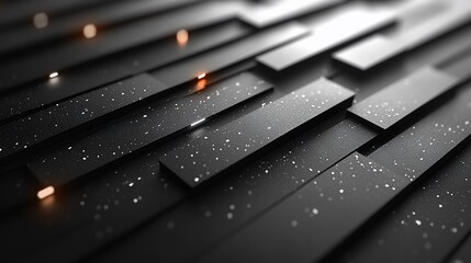 Leinwandbilder - Sophisticated Black and White Geometric Pattern with Subtle Lighting Accents