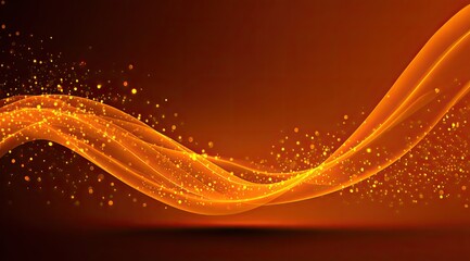 Poster - golden wave abstract background