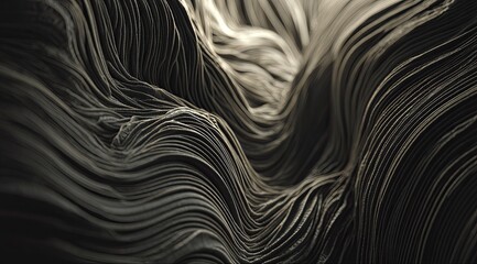 Poster - abstract layered, wavy forms