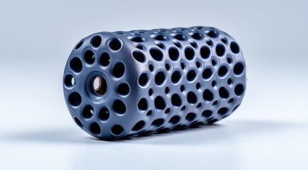 Poster - cylindrical object with perforated surface
