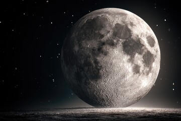 Wall Mural - full moon on lunar surface
