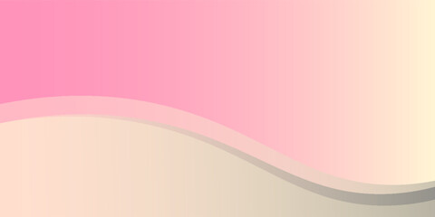 Poster - Abstract pastel wave background with smooth gradient curves in pink and beige tones. Soft and elegant design ideal for banners, websites, and presentations.
