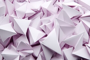 Poster - abstract geometric shapes, light purple triangles