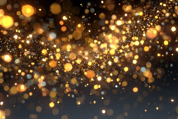 Poster - golden glitter bokeh effect