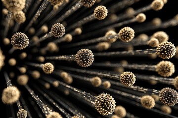 Poster - Abstract microscopic structures radiating outward