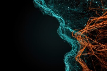 Poster - abstract digital network flow
