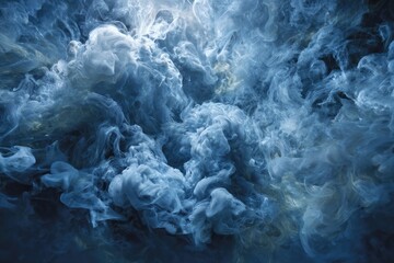 Poster - abstract ink cloud swirling in dark tones