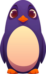 Poster - Letter I kids animal alphabet as a cute penguin character. Cartoon vector abc symbol for children education, funny zoo mascot font, children English typeface, letter type as an arctic adorable bird