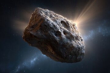 Canvas Print - asteroid in deep space