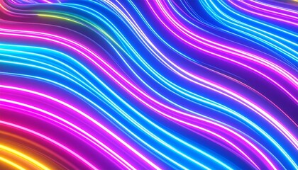 Wall Mural - colorful light waves create a textured purple design with abstract lines, forming a vibrant art patt