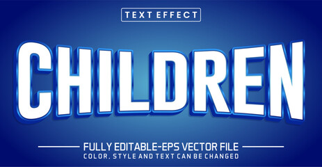 Poster - Children font Text effect editable