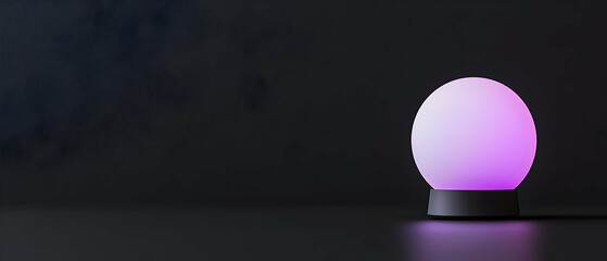 Poster - Illuminated Purple Sphere Lamp