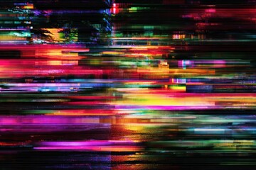 Poster - abstract city night lights digital art