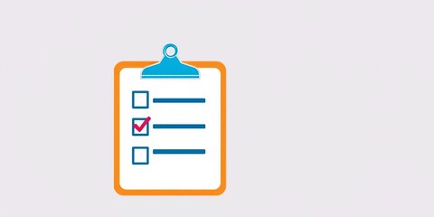 Fototapete - Clipboard checklist icon, vector illustration for website and app design,  checklist,  UX