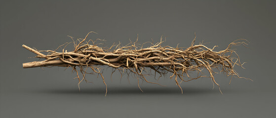 Poster - Abstract Organic Structure Design In Light Brown And Gray Tones