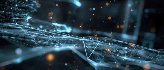 Fototapete - Abstract digital network graphic