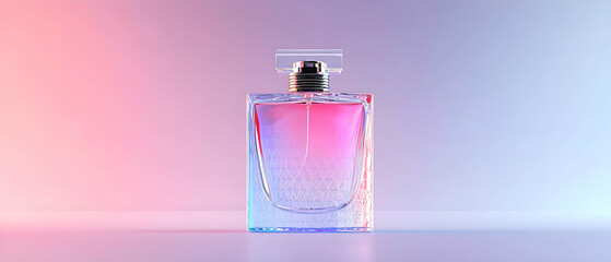Poster - Pink Purple Gradient Perfume Bottle