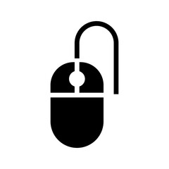 Fototapete - computer mouse icon, computer mouse cursor, click mouse pointer outline style.