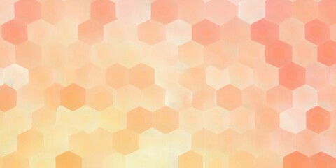 Poster - Abstract honeycomb pattern in peach and cream tones