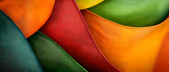 Poster - Abstract Colorful Fabric Texture Detail