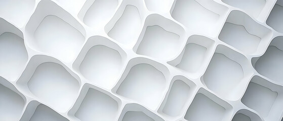 Poster - Abstract White Geometric Pattern