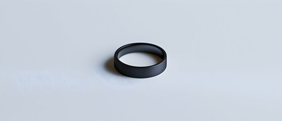 Poster - Simple Black Ring On Light Background