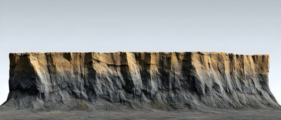 Poster - Abstract Rocky Cliff Face Illustration