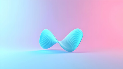 Poster - Abstract Geometric Spiral Shape In Pastel Colors