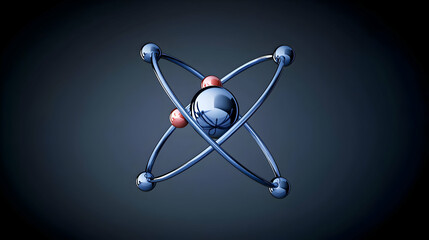 Poster - Stylized Atomic Model Illustration