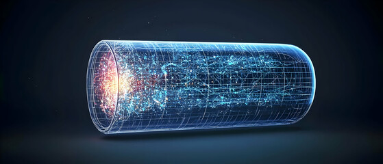 Poster - Digital Glowing Capsule Illustration