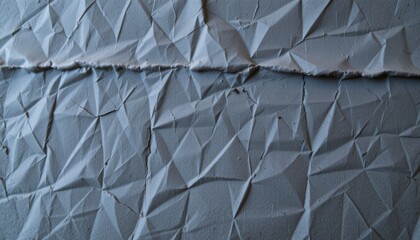 Wall Mural - Abstract Crumpled Gray Paper Texture with Geometric Folds and Dynamic Surfaces
