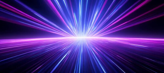 Wall Mural - purple light speed burst effect. space warp time fast teleport travel. generative video ai technolog